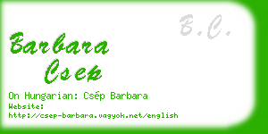 barbara csep business card